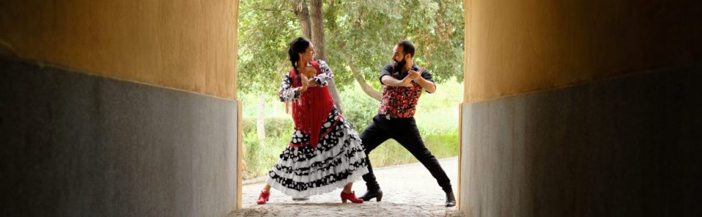 Couple dancing flamenco